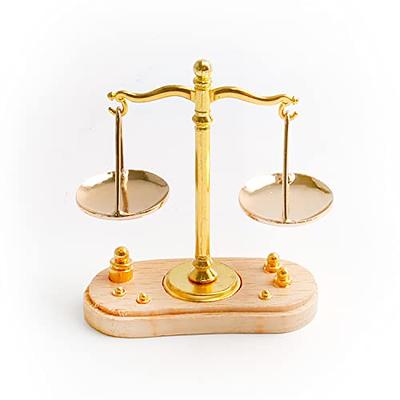 Small Brass Weight Scale Toy Scale Justice Scale Retro Balance Scale Weight