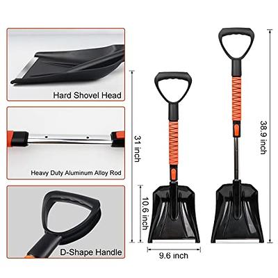 Car Ice Scraper With Broom, Extendable Snow Brush, Extendable Ice Scraper,  Foam Handle, Snow Brush