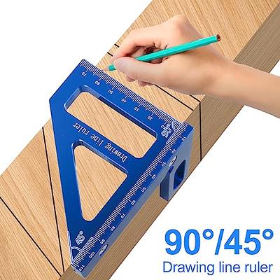 Carpenter's Square Metal Aluminum Folding Triangle Ruler Combination Square  Multifunction Triangle Square Angle Ruler Protractor 45 90 Degrees/carpent