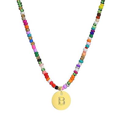 MPRAINBOW Colorful Beaded Initial Necklaces - Handmade Layered Gold Choker  Summer Boho Letter Necklace Jewelry for Women Teen Girls Sister  Friends,Beach Surfer Necklace Holiday Birthday Gift for Her - Yahoo Shopping