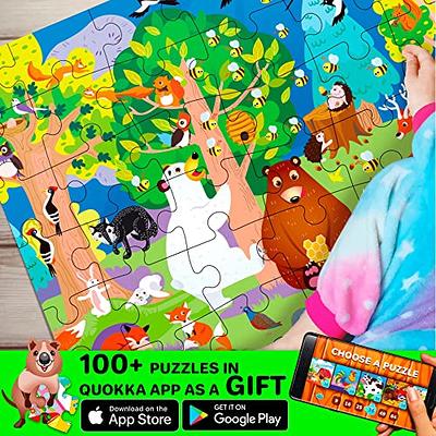 Quokka 100 Piece Floor Puzzles for Kids Ages 4-8 - 3 Kids Puzzles Ages 3-5  Year Old by QUOKKA - Toy for Learning Ocean & Forest Animals