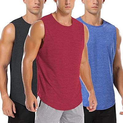 Women's Workout Tank Tops Dry Fit Athletic Sleeveless Shirts - Red / S