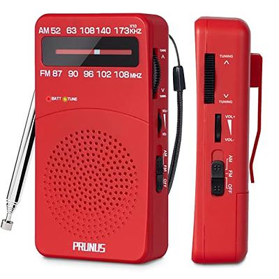 DE333 Small Radio Portable, Pocket Radio Transistor with FM AM, Signal  Indicator, AAA Battery Operated, Battery