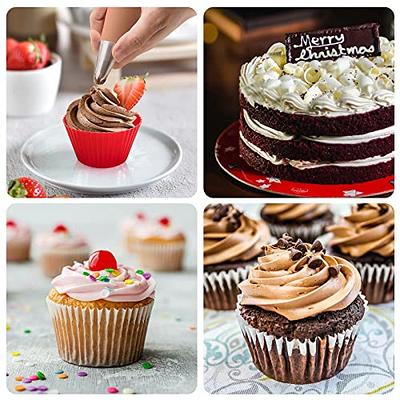 Silicone Cupcake Muffin Baking Cups Liners Reusable Non-Stick Cake Molds  Sets 20pcs 