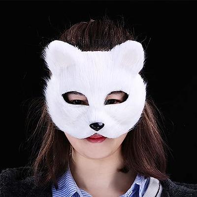 Toyvian 2pcs Mask Halloween Fox Therian Mask Cosplay Costume Half