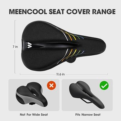 Meencool Bike Seat Cover - Bike Seat Cushion for Men & Women, Gel Padded  Bicycle Seat Cover for Indoor & Outdoor Bike Seat with Adjustable Velcro  Secure(11x7，Colourful) - Yahoo Shopping
