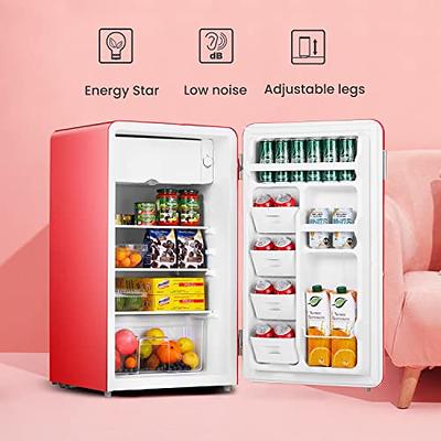  Upstreman 1.7 Cu.ft Mini Fridge with Freezer, Adjustable  Thermostat, Energy Saving, Low Noise, Single Door Compact Refrigerator for  Dorm, Office, Bedroom, Black-FR17 : Appliances