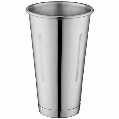 Choice 30 oz. Stainless Steel Malt Cup with Black Plastic Handle