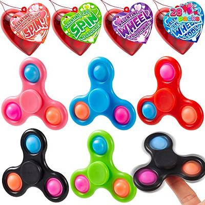 JOYIN 28 Packs Sticky Hands with Card Headers for Kids Party Favor, Classroom Exchange Prizes, Valentines Greeting Cards, Valentine Party Favors