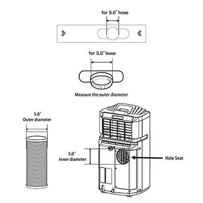 Portable AC Window Vent Kit, [2023 SEAMLESS] Universal Portable