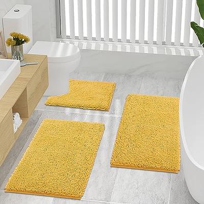 Shaggy Chenille Bathroom Rug, Plush Bathroom Mats Rugs