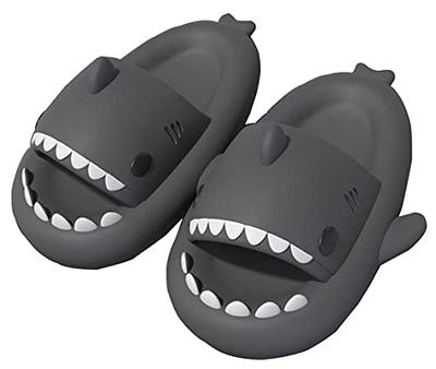 HUAZUMEI Cute Cartoon Shark Slippers,Quick Drying Non-Slip Slippers,  Bathroom Slippers Gym Slippers Soft Sole Open Toe House Slippers for  Men&Women EVA Platform Dark Grey 40-41(9.5-10 Women/8-8.5 Men) - Yahoo  Shopping