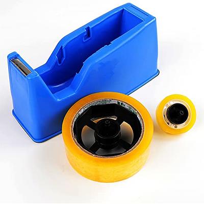 Desktop Tape Dispenser Adhesive Roll Holder (Fits 1 inch & 3 inch Core) with Weighted Nonskid Base Black