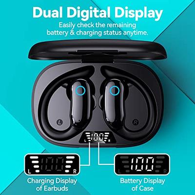 Wireless Earbuds Bluetooth Headphones 70hrs Playback Ear Buds IPX7  Waterproof Wireless Charging Case & Dual Power Display Over-Ear Stereo Bass