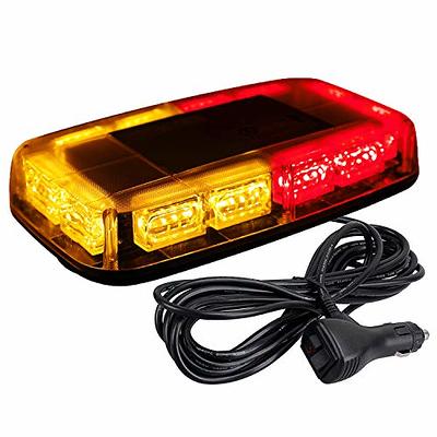 14 Pack 12 LED Strobe Lights for Trucks Surface Mount Emergency Lamps for  Vehicles Amber and White 12-24V Grille Head Safety Flashing Warning Lights