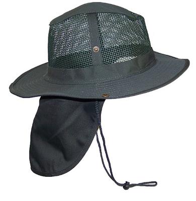 ZEXIAN 2 Pieces Men's Wide Brim Fishing Hat Outdoor UPF 50+ Sun Protection  Removable Face and Neck Flap… at  Men's Clothing store