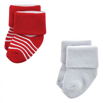 Luvable Friends Newborn Baby Socks 6 Pack