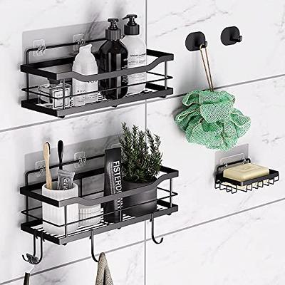 Rebrilliant Shower Caddy, 3 Pack Shower Organizer, Adhesive No Drilling  Traceless Shower Shelves, Rustproof SUS304 Stainless Steel Bathroom Shower  Shelf For Inside ShowerKitchen StorageMatte Black