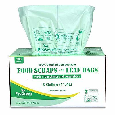 Simply Bio 13 Gallon Compostable Trash Bags with Drawstring, Heavy Duty Extra Thick 1 mil, 49.21 Liter, 30 Count