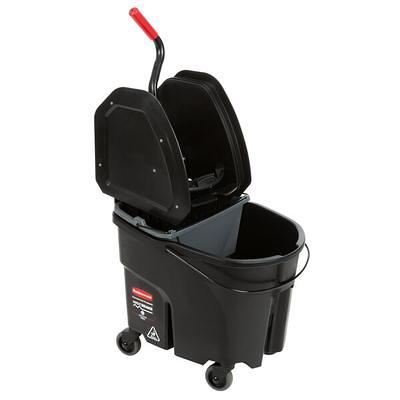 Rubbermaid FG758088YEL WaveBrake® 35 Qt. Yellow Mop Bucket with Side Press  Wringer