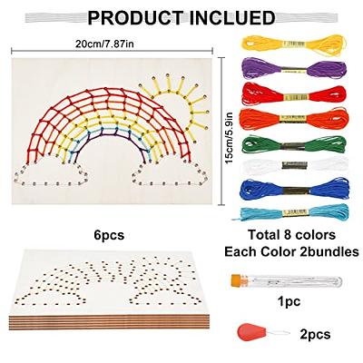 FREEBLOSS 6 Set Rainbow Wooden Threading Kits Child First Sewing Kit Wooden Sewing  Kit for Kids Preschool Activity Kit - Yahoo Shopping