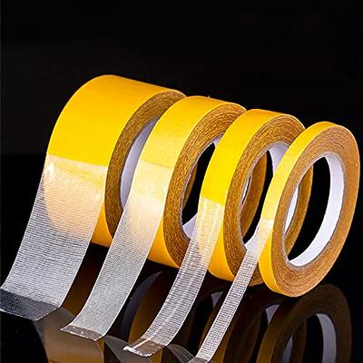 Double-Sided Fabric Tape Adhesive Tape, Multi-Purpose Fiberglass Mesh Tape  Heavy Duty Super Adhesive Double Sided Mounting Tape, High Viscosity, No