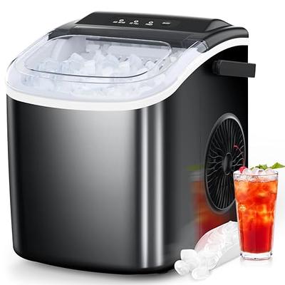 Edendirect 26 lbs./24-Hours Countertop Portable Ice Maker in Black