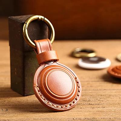 Protective Leather Case for Airtags Key Ring, Anti-Lost Holder