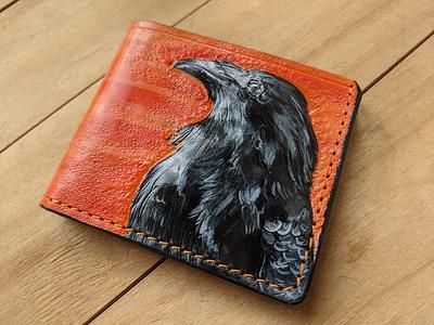  Men's 3D Genuine Leather Wallet, Hand-Carved, Hand