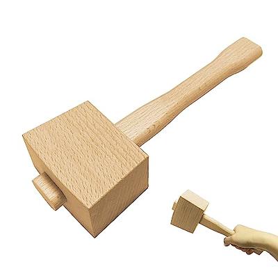 Personalized Wood Mallet, 9.5” Manual Ice Hammer Mallet, Custom Engraved  Beech Solid Carpenter Wood Hammer Woodworking Hand Tool