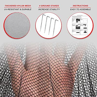 Pond Netting Cover for Leaves-10 x 10 Ft, 1/2 Inch Mesh, Pond Net for Koi  Ponds, Fish Net for Ponds, Pond Leaf Net Cover, 10 Pcs Stakes Included