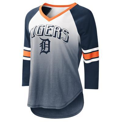 Houston Astros G-III 4Her by Carl Banks Women's Lead-Off Raglan 3/4-Sleeve  V-Neck T-Shirt - White/Navy