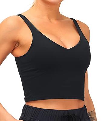 Women's Longline Sports Bra Wirefree Padded Medium Support Yoga