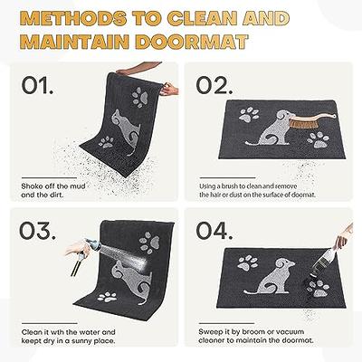 Non-Slip Polyester Dirt Trapper Door Mat Indoor Outdoor 35 x 24