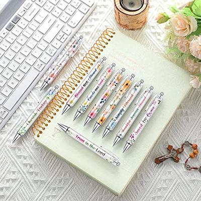 Sabary Bible Verse Ballpoint Pens Christian Flower Pens