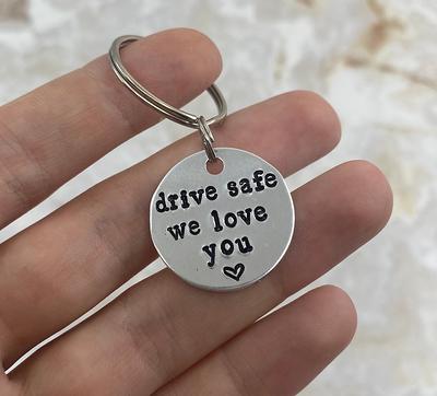 LQRI Drive Safe Keychain Drive Careful Be Safe Know You are Loved Keychain  New Driver Gift Teen Girl Sweet 16 Gift (Silver) - Yahoo Shopping