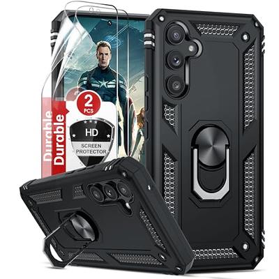 Galaxy A54 5G Case by Huness - Camera Protection, Non-Slip Textured Back,  Tempered Glass Screen Protector - Black
