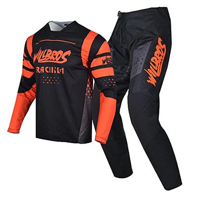 Willbros Motocross Jersey Pants Combo MX Gear Set Offroad Protective Dirt  Bike Men Women Riding Racewear (Jersey Adult M/Pants W32) - Walmart.com