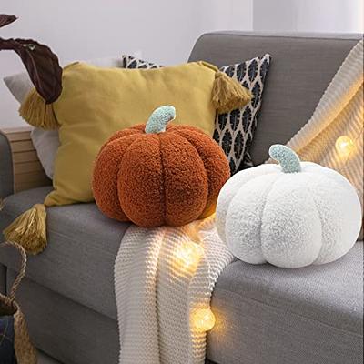 Throw Pillows Pumpkin with STUFFING INCLUDED, Set of 2 18x18 Couch