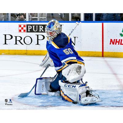 Jordan Binnington St. Louis Blues Autographed 16 x 20 Stick Salute  Photograph