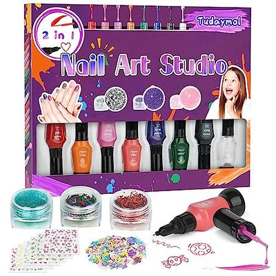  Combaybe Kids Nail Polish Set for Girls - Girl Gift - Nail Art  Kit for Kids Ages 7-12, Non-Toxic Nail Polish Set with Nail Dryer, Girl  stuff for Spa Makeup