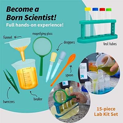 Science Kit for Kids,120 Science Lab Experiments,Scientist Costume Role  Play STEM Educational Learning Scientific Tools,Birthday Gifts and Toys for  4