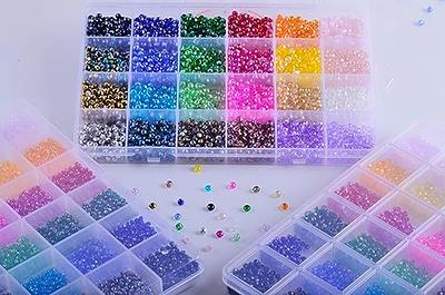 Glass Beads Jewelry Making, Crystal Beads for Bracelets, Jewelry Making  Crystal Gemstone Beaded Bracelets Kit with Accessories?8mm Round  24Colors?480+Pcs? 