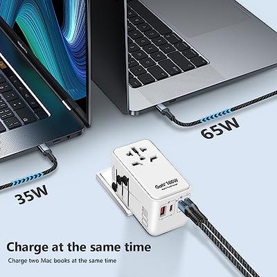 Universal Travel Adapter with USB C PD 30W Fast Charging, BOKHOM  International Travel Adapter with 3