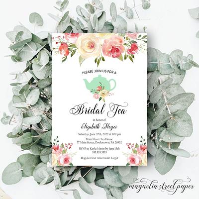 printable vintage bridal shower invitations