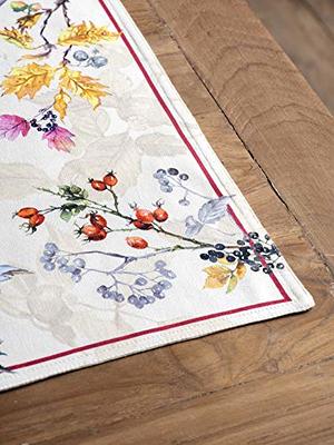 Place Mats Set of 4, Floral Print Table Placemats Cloth Washable for Family  Dining Cocktail Parties Wedding Use Spring Fall Christmas Thanksgiving