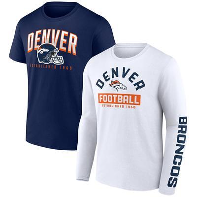 Men's New Era Royal Denver Broncos Throwback Raglan Long Sleeve T-Shirt