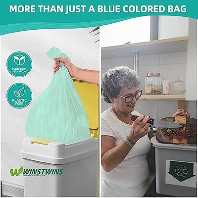 1 Gallon 110 Counts Strong Trash Bags Garbage Bags by Teivio, Bin Liners,  for home office kitchen (Clear)