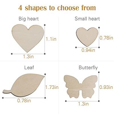 50PCS Wall Hanging Cutouts Wooden Shapes for Crafts Unfinished Wood Crafts