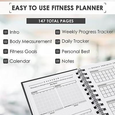 Fitness Journal A5 Hardcover Workout Book - Workout Planner for